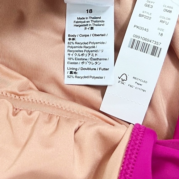 NWT J. Crew Ruched ruffle one-piece swimsuit in Radiant Fuchsia - Picture 8 of 8